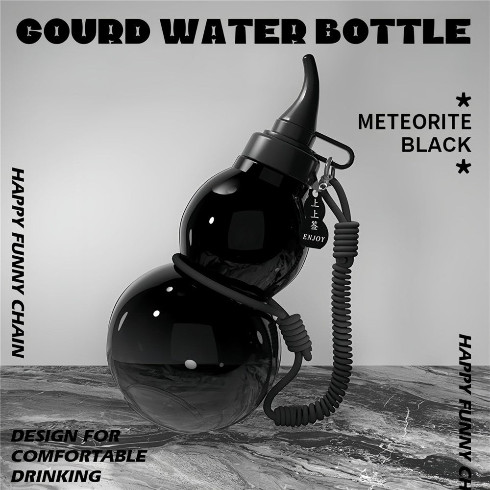 800ml Large Capacity Gourd Shape Tritan Sports Water Bottle with Pendant and Lanyard (BPA Free, No FDA)