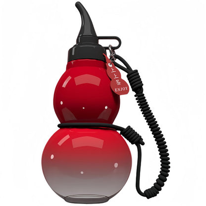 800ml Large Capacity Gourd Shape Tritan Sports Water Bottle with Pendant and Lanyard (BPA Free, No FDA)