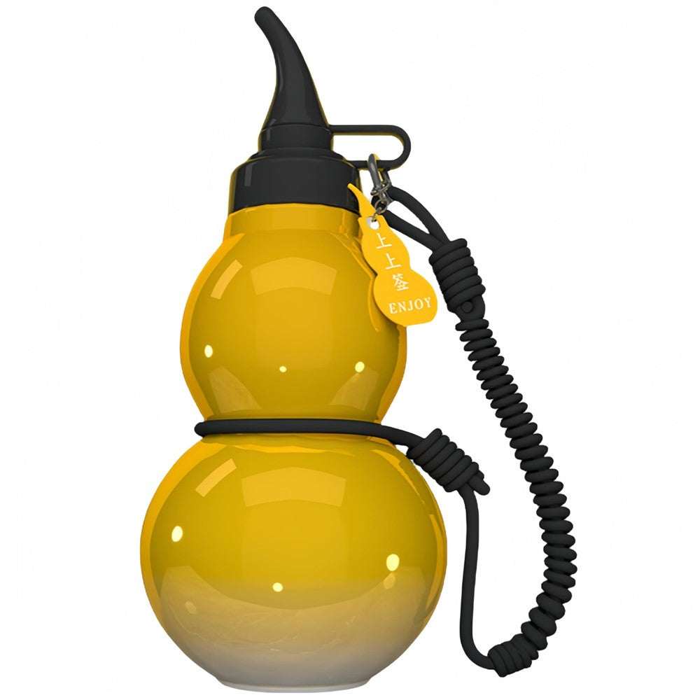 800ml Large Capacity Gourd Shape Tritan Sports Water Bottle with Pendant and Lanyard (BPA Free, No FDA)