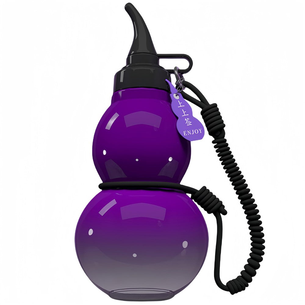 800ml Large Capacity Gourd Shape Tritan Sports Water Bottle with Pendant and Lanyard (BPA Free, No FDA)