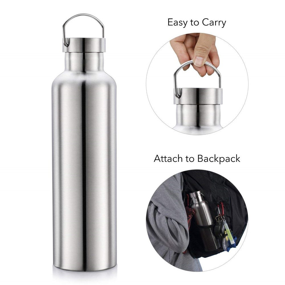 500ml Stainless Steel Water Bottle with Handle Outdoor Sports Insulated Cup (BPA Free, No FDA)