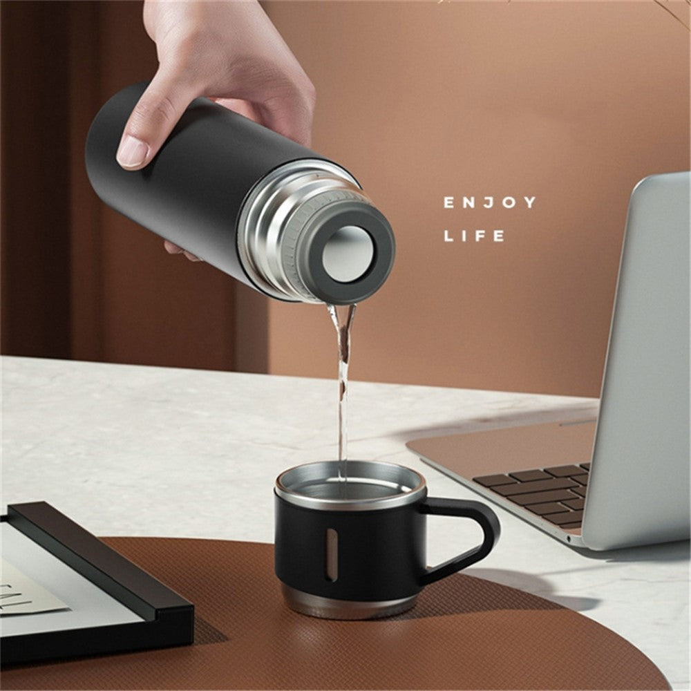 500ml 304 Stainless Steel Vacuum Insulated Water Bottle Leakproof Water Cup Mug with 3 Lid Cover (without FDA Certificate)