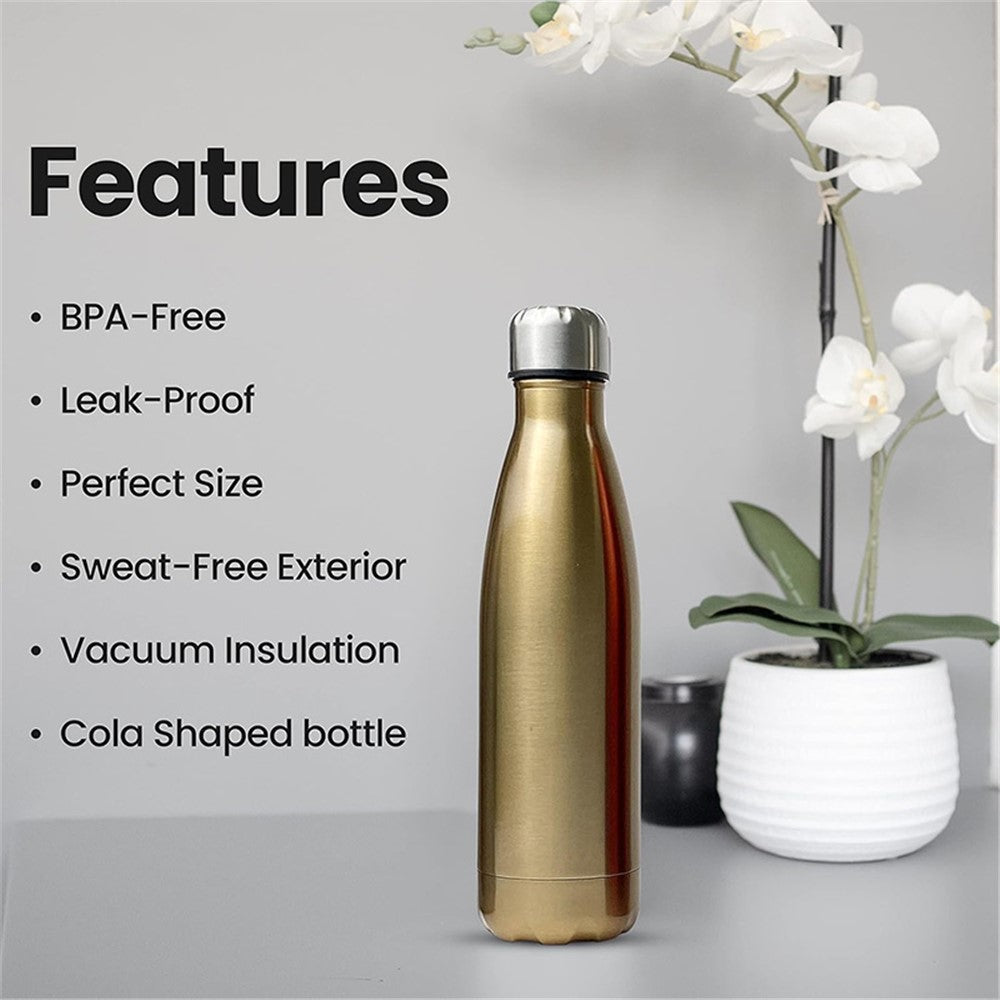 JUNSUNMAY 750ml 304 Stainless Steel Double Layer Insulated Cup Office School Gym Water Bottle (BPA-Free, No FDA Certification)