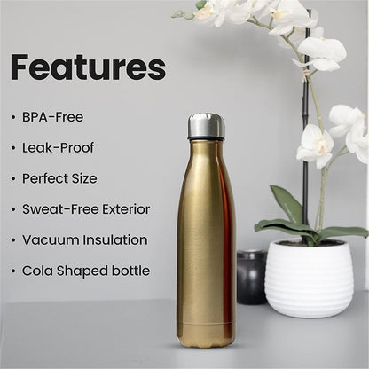 JUNSUNMAY 750ml 304 Stainless Steel Double Layer Insulated Cup Office School Gym Water Bottle (BPA-Free, No FDA Certification)