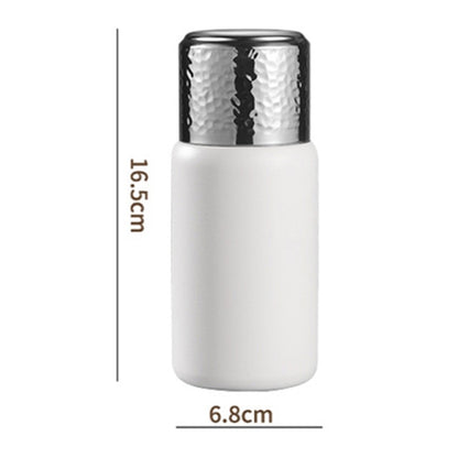 300ml 316 Stainless Steel Insulated Cup Hammered Texture Lid Water Bottle with Tea Strainer (BPA-Free, No FDA Certification)