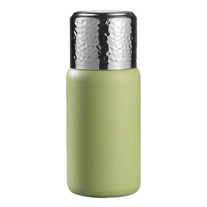 300ml 316 Stainless Steel Insulated Cup Hammered Texture Lid Water Bottle with Tea Strainer (BPA-Free, No FDA Certification)