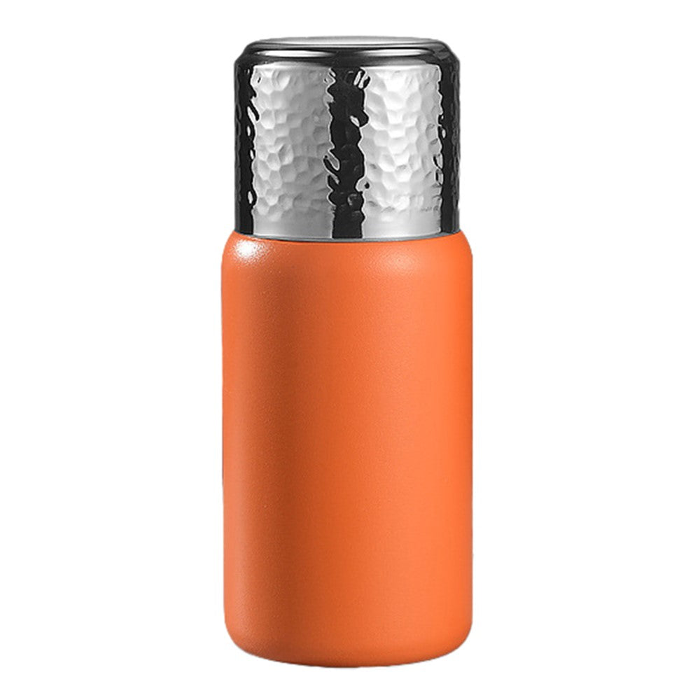300ml 316 Stainless Steel Insulated Cup Hammered Texture Lid Water Bottle with Tea Strainer (BPA-Free, No FDA Certification)
