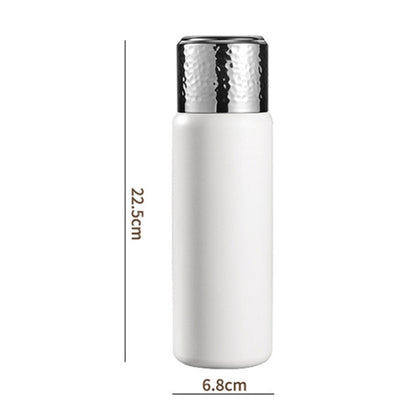 430ml Hammered Texture Lid 316 Stainless Steel Insulated Water Bottle with Tea Strainer (BPA-Free, No FDA Certification)