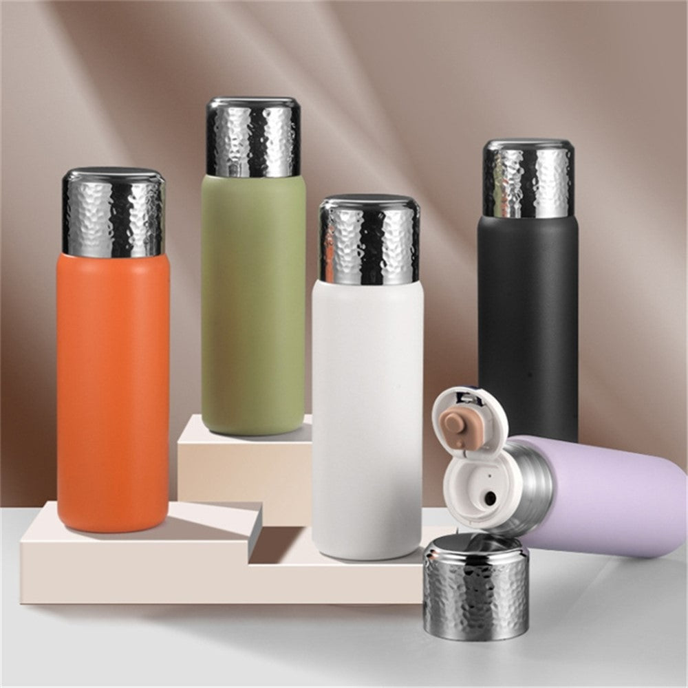 430ml Hammered Texture Lid 316 Stainless Steel Insulated Water Bottle with Tea Strainer (BPA-Free, No FDA Certification)