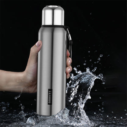 TEAHOO 800ML 316 Stainless Steel Insulated Cup Water Bottle with Cloth Sleeve (BPA-Free, No FDA)