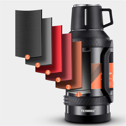 TEAHOO 2.3L 304 Stainless Steel Insulated Cup Outdoor Water Bottle (BPA Free, No FDA)