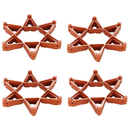 12Pcs Gardening Flower Pot Foot Pad PP Ventilation Plant Pot Heighten Base