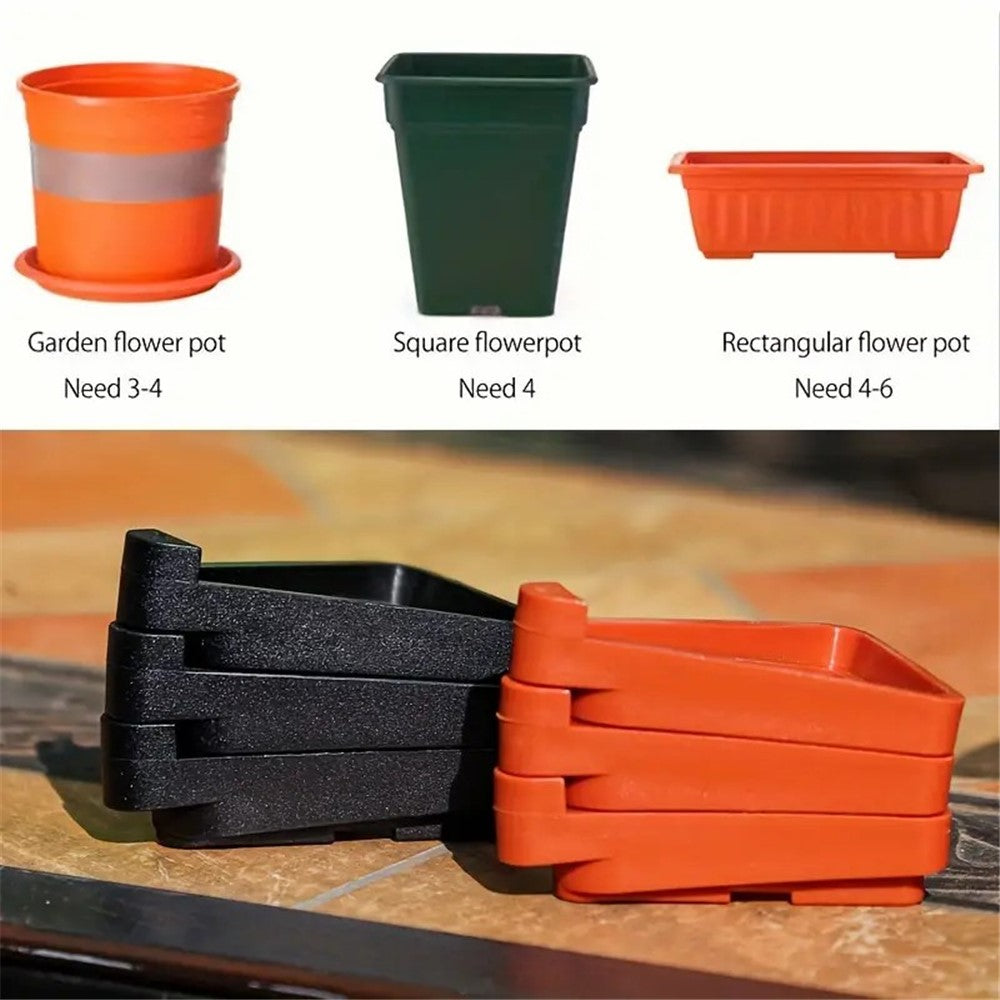 12Pcs Gardening Flower Pot Foot Pad PP Ventilation Plant Pot Heighten Base