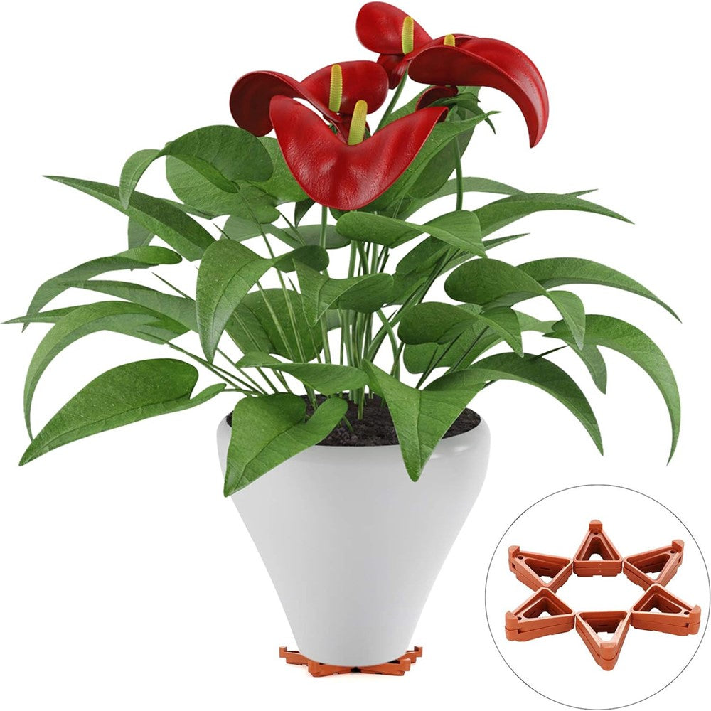 12Pcs Gardening Flower Pot Foot Pad PP Ventilation Plant Pot Heighten Base
