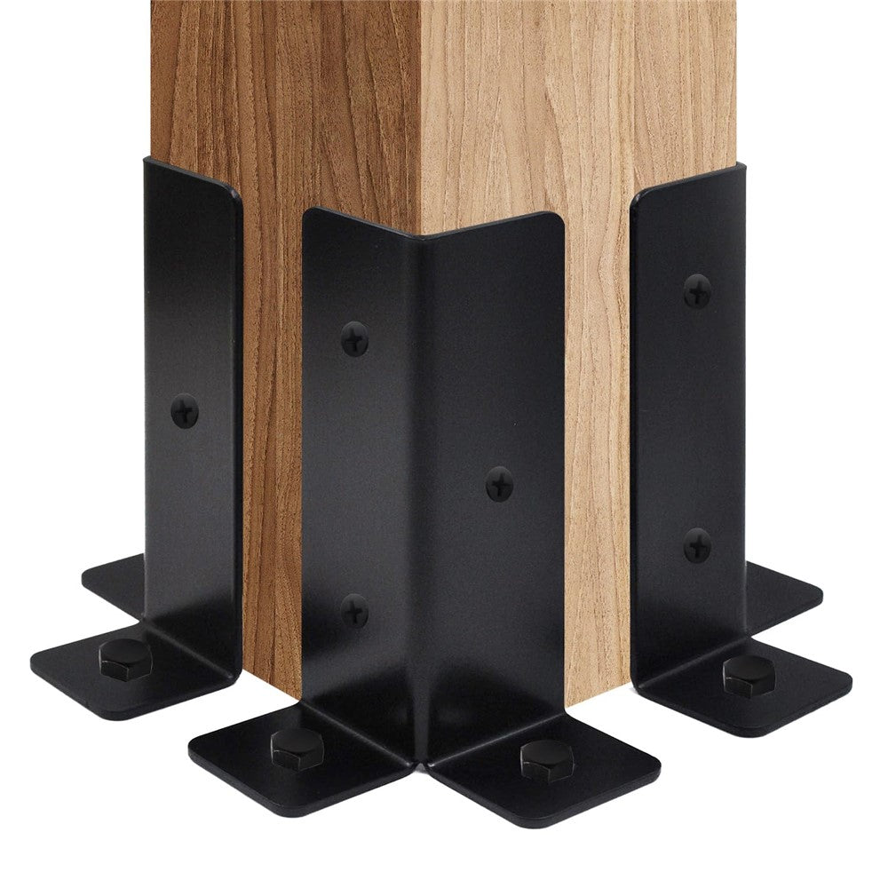8Pcs Gazebo Bracket Kit Post Base Connector for Pergola Fence Patio Adjustable Metal Support