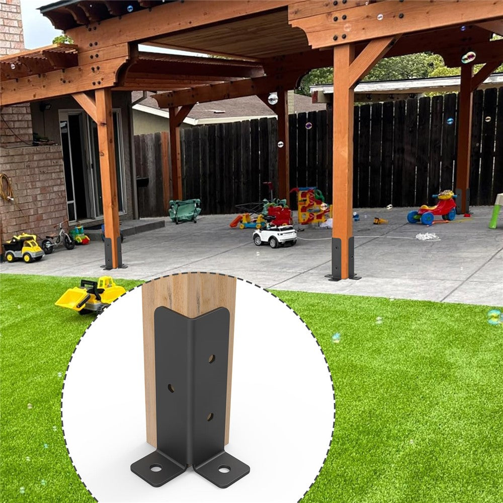 8Pcs Gazebo Bracket Kit Post Base Connector for Pergola Fence Patio Adjustable Metal Support
