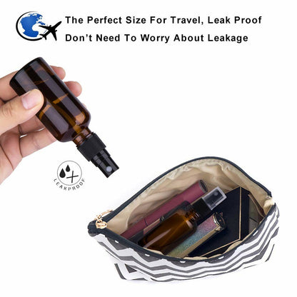 3Pcs 50ml Amber Glass Spray Bottle UV Protection Travel Fine Mist Sprayer for Oils Perfumes