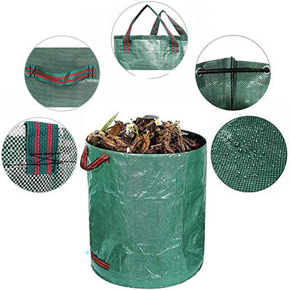 1 Set/3Pcs Garden Durable Large Campacity PE Woven Material Rubbish Leaf Bags D67xH76cm