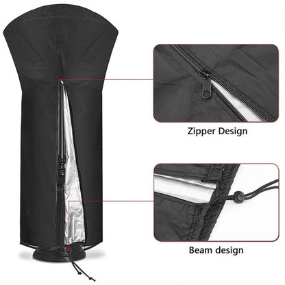 221x85x48cm Waterproof 210D Oxford Cloth Patio Heater Cover Dustproof Pyramid Vertical Outside Protection Cover