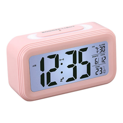 Battery Powered Digital LED Backlight Alarm Clock with Date Temperature Display