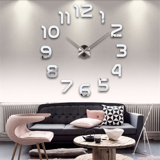 Modern DIY Acrylic Mirror Fashion Wall Clock Mirror Stickers Quartz Clock Home Decor