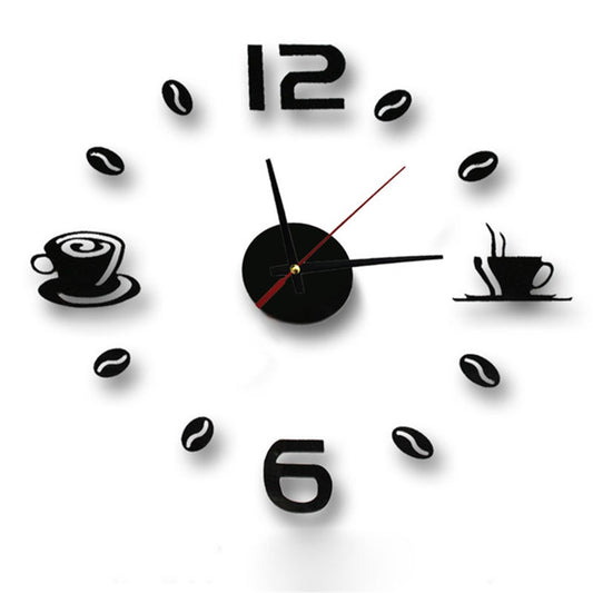 DIY Coffee Cup Creative Acrylic Wall Clock