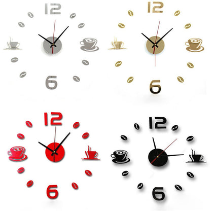 DIY Coffee Cup Creative Acrylic Wall Clock