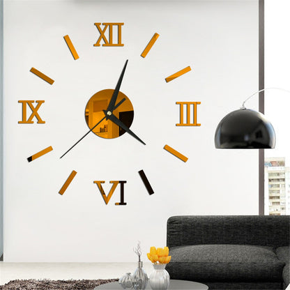 Mirror Wall Stickers DIY Home Decoration Wall Clocks Sticker
