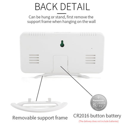 TS-8201 LED Mirror Digital Display Desk Clock Desktop Makeup Mirror Automatic Photosensitive Electronic Alarm Clock