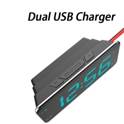 LIELONGREN T1H LED Digital Alarm Clock Dual Alarm Clocks with Snooze and Adjustable Volume (No Battery)