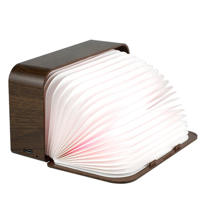 Y1 Wooden Alarm Clock Time Display Colorful Creative Book-shaped Light Desktop USB Rechargeable Smart Alarm Clock