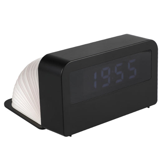 Y1 Creative Book-shaped Light Clock Time Display USB Rechargeable Smart Clock
