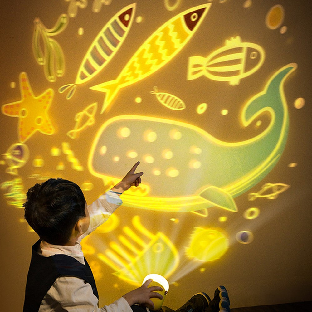TW-L47 Portable Night Light Alarm Clock Romantic Projector Night Light for Kid Bedroom Home