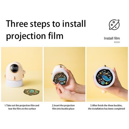 TW-L47 Portable Night Light Alarm Clock Romantic Projector Night Light for Kid Bedroom Home