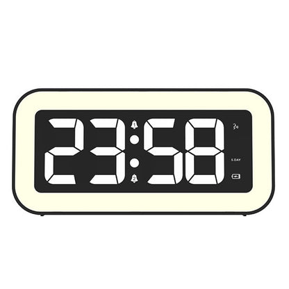 FY302 Digital Alarm Clock  Voice Control Time Display LED Light Makeup Mirror for Office Home