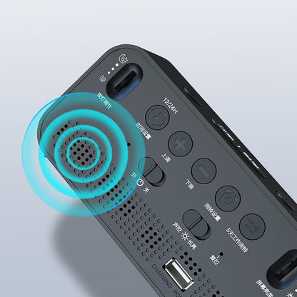 FY302 Digital Alarm Clock  Voice Control Time Display LED Light Makeup Mirror for Office Home