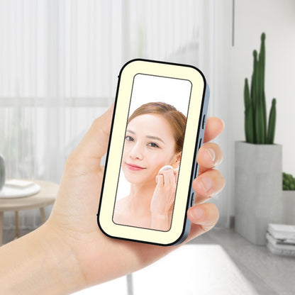 FY302 Digital Alarm Clock  Voice Control Time Display LED Light Makeup Mirror for Office Home