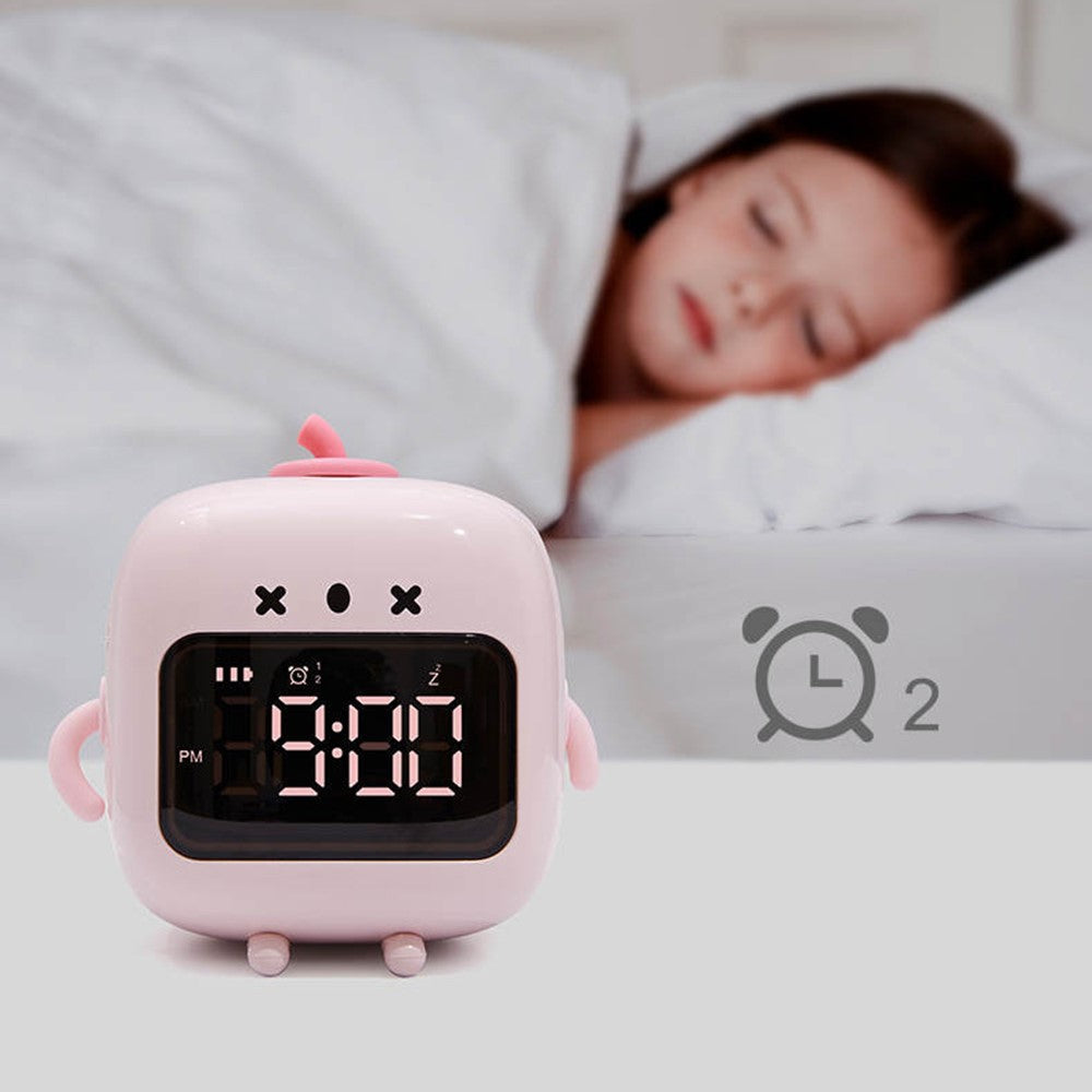 C3 Kid's Alarm Clock Digital Cute Bedside Clock Countdown Function Children's Sleep Trainer Snooze Traning Tool for Boys and Girls