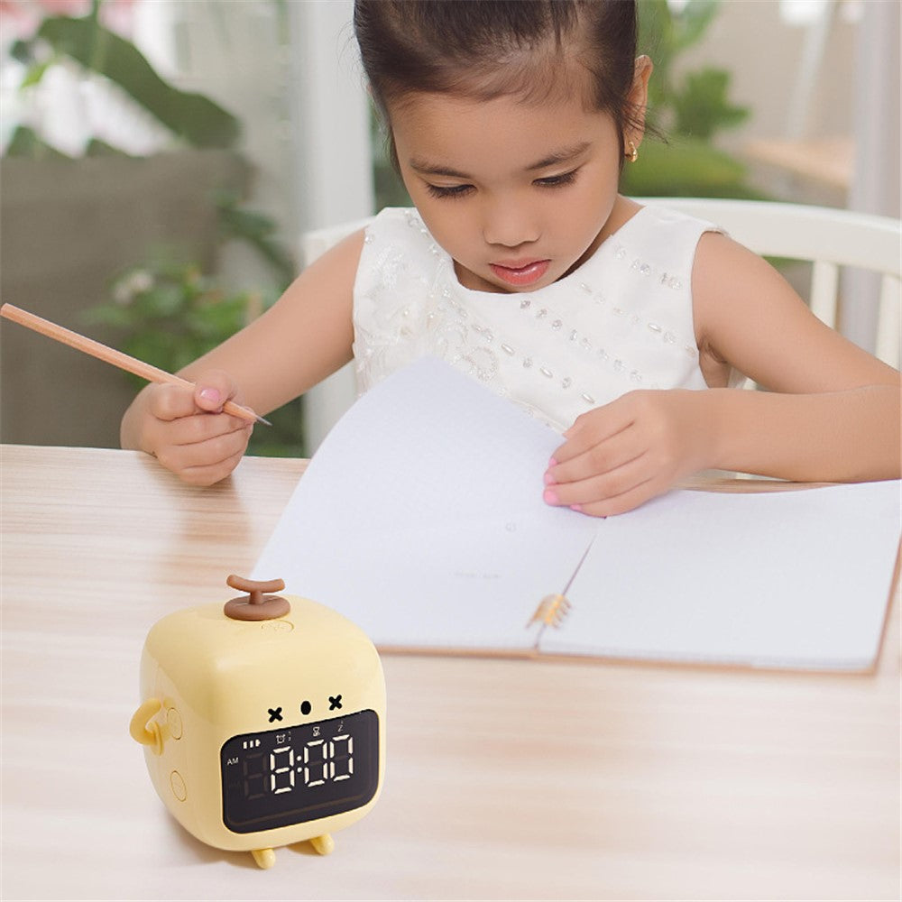 C3 Kid's Alarm Clock Digital Cute Bedside Clock Countdown Function Children's Sleep Trainer Snooze Traning Tool for Boys and Girls