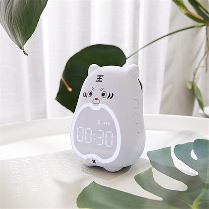 XR-MM-C2110 Cute Tiger Shaped Alarm Clock Creative Electronic Clock Multifunction Study Training Time Setting Touch Controlled Clock