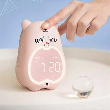 XR-MM-C2110 Cute Tiger Shaped Alarm Clock Creative Electronic Clock Multifunction Study Training Time Setting Touch Controlled Clock