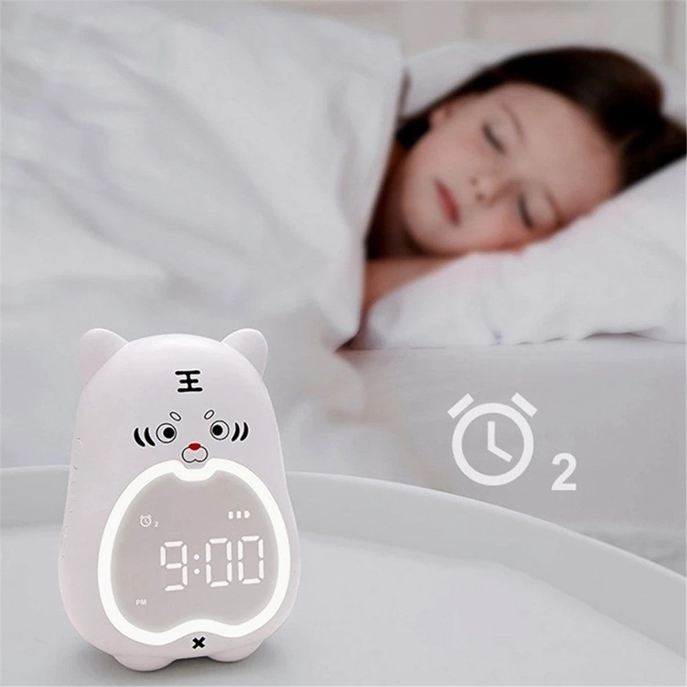 XR-MM-C2110 Cute Tiger Shaped Alarm Clock Creative Electronic Clock Multifunction Study Training Time Setting Touch Controlled Clock