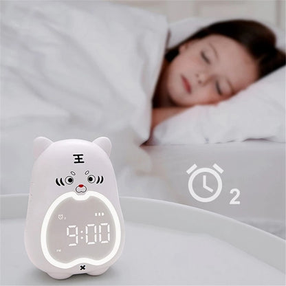 XR-MM-C2110 Cute Tiger Shaped Alarm Clock Creative Electronic Clock Multifunction Study Training Time Setting Touch Controlled Clock