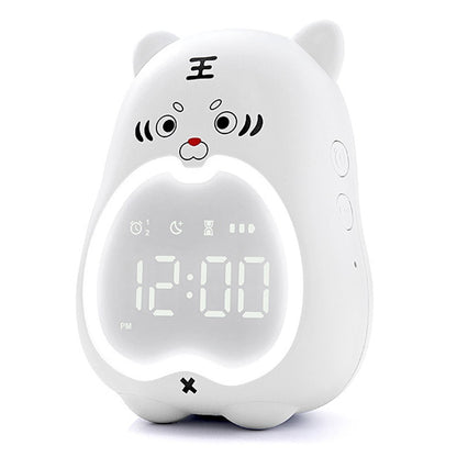 XR-MM-C2110 Cute Tiger Shaped Alarm Clock Creative Electronic Clock Multifunction Study Training Time Setting Touch Controlled Clock