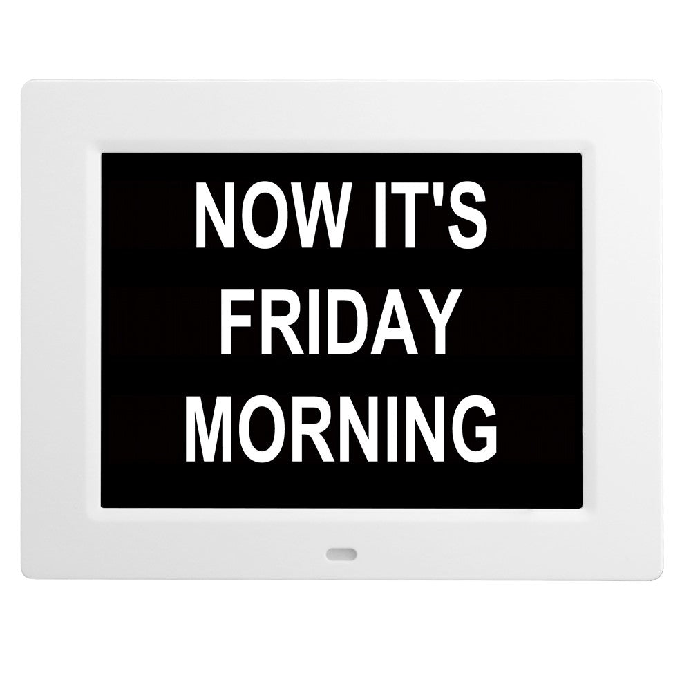 DDC-8009 8 inch Digital Display Alarm Clock 8 Groups Alarm Desktop Clock Machine Auto Adjust Brightness Elderly Alarm Clock