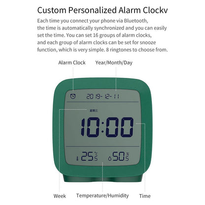 XIAOMI YOUPIN QingPing Bluetooth-compatible Temperature Humidity Detection Alarm Clock with Adjustable Backlit