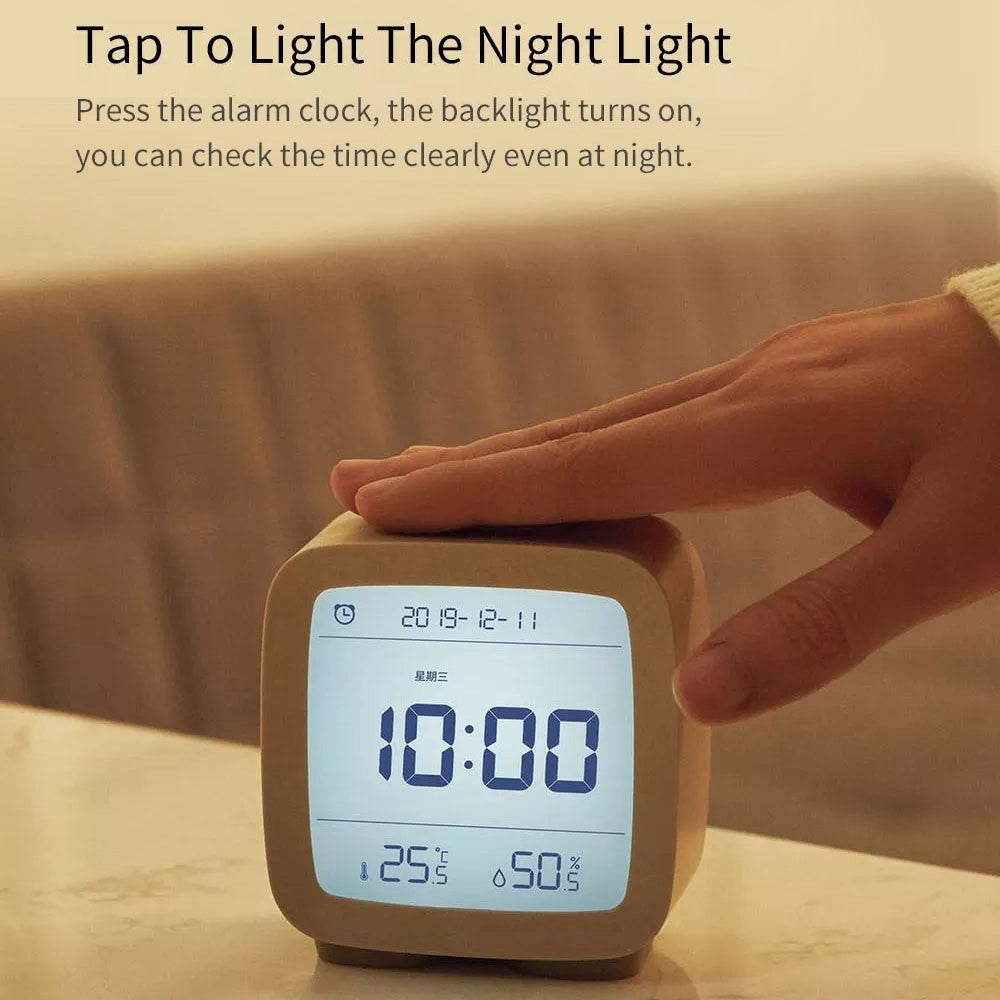 XIAOMI YOUPIN QingPing Bluetooth-compatible Temperature Humidity Detection Alarm Clock with Adjustable Backlit