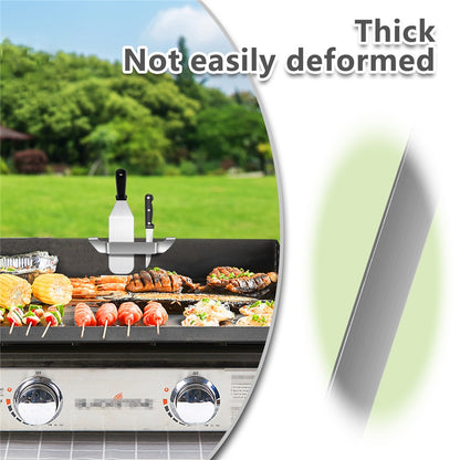 Griddle Spatula Holder 16cm Stainless Steel Barbecue Tool Hold Rack Picnic Accessories, Size S