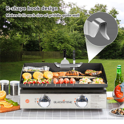 Griddle Spatula Holder 16cm Stainless Steel Barbecue Tool Hold Rack Picnic Accessories, Size S