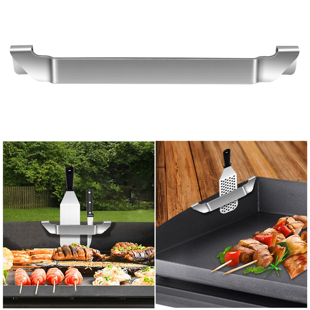 Griddle Spatula Holder 20cm Stainless Steel Barbecue Tool Hold Rack Picnic Accessories, Size M